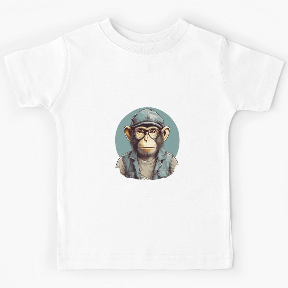 Hipster Monkey Kids T-Shirt 170
