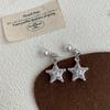 Fashion Micro Zircon Star Pendant Earrings for Women Versatile Luxury Pearl Geometric Dangle Earrings Party Jewelry Accessories