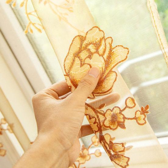 Acasă Ușă Fereastră Balcon Modern Lux Imprimat Flori Voile Tulle Transparente Perdele