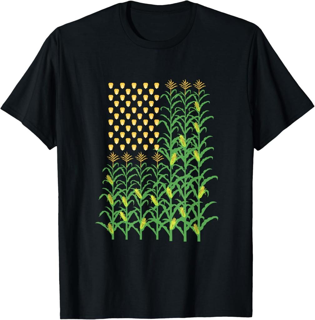 New Corn Farmer - American Flag Crop Farmers Farm Farming Gift T-Shirt S-3Xl