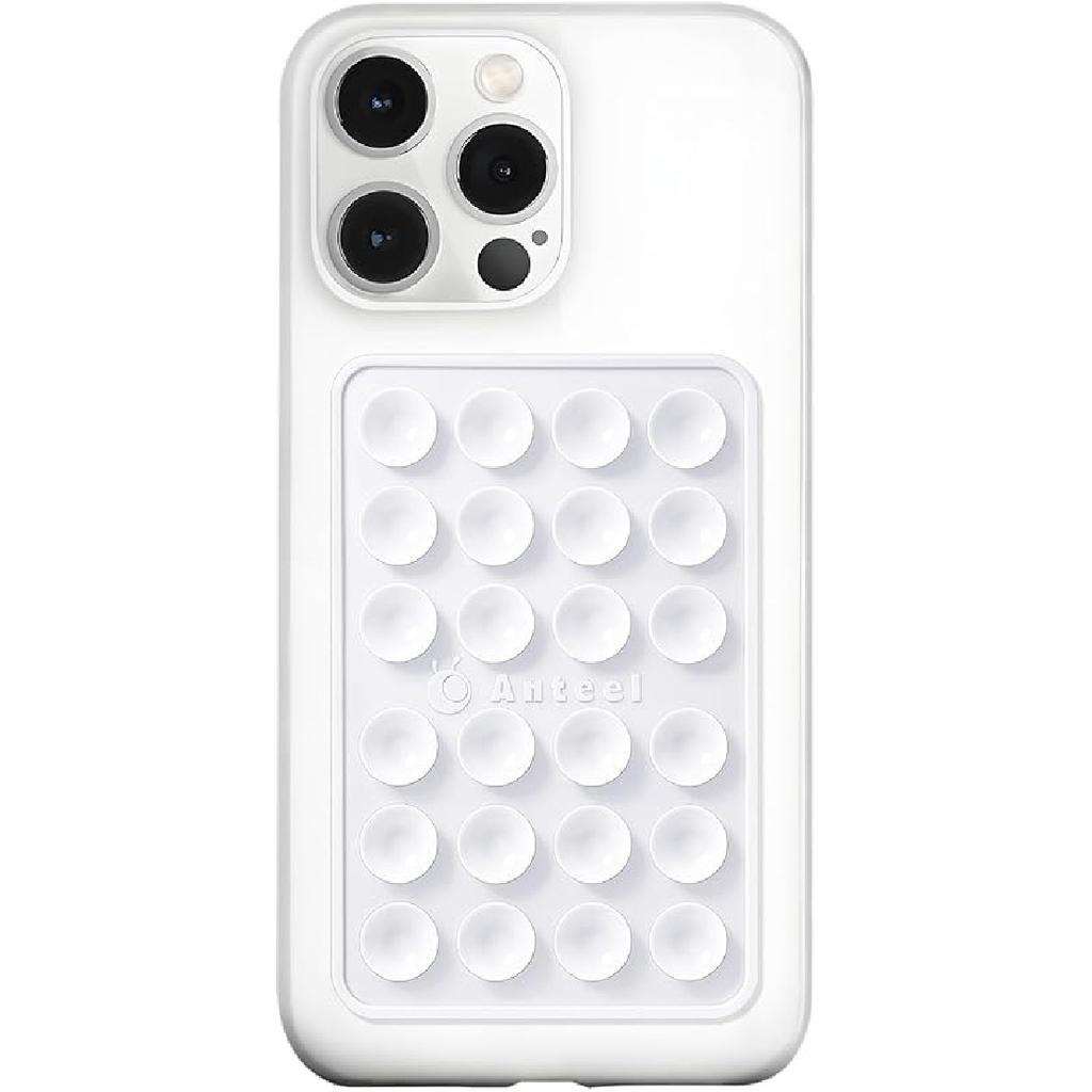Anteel MAX-Sized Silicone Suction Phone Case Adhesive Mount, Durable, Hands-Free Sticky Phone Holder, Upgraded Thickened and Enhanced Suction Power