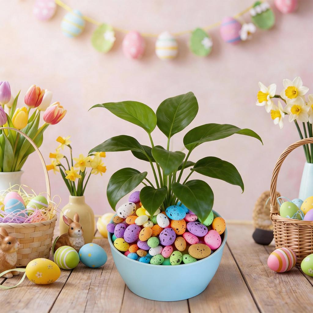 Easter Egg DIY Craft : Colored Foam Eggs, Vase Fillers & Artificial Easter Eggs