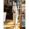Warm Yin | Yellow New Chinese Young Small Cheongsam 1011 New Daily Wear Slim and Skinny Women