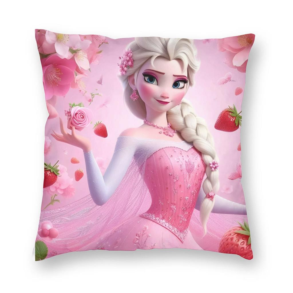 Frozen Princess Elsa  Pillowcase Printed Fabric Cushion Cover Gift Snow Queen Throw Pillow Case Cover Bed Square 18''