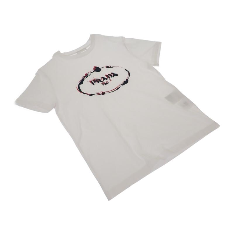 PRADA  UJN555_R182_125E L Short sleeve T-shirt white cotton mens