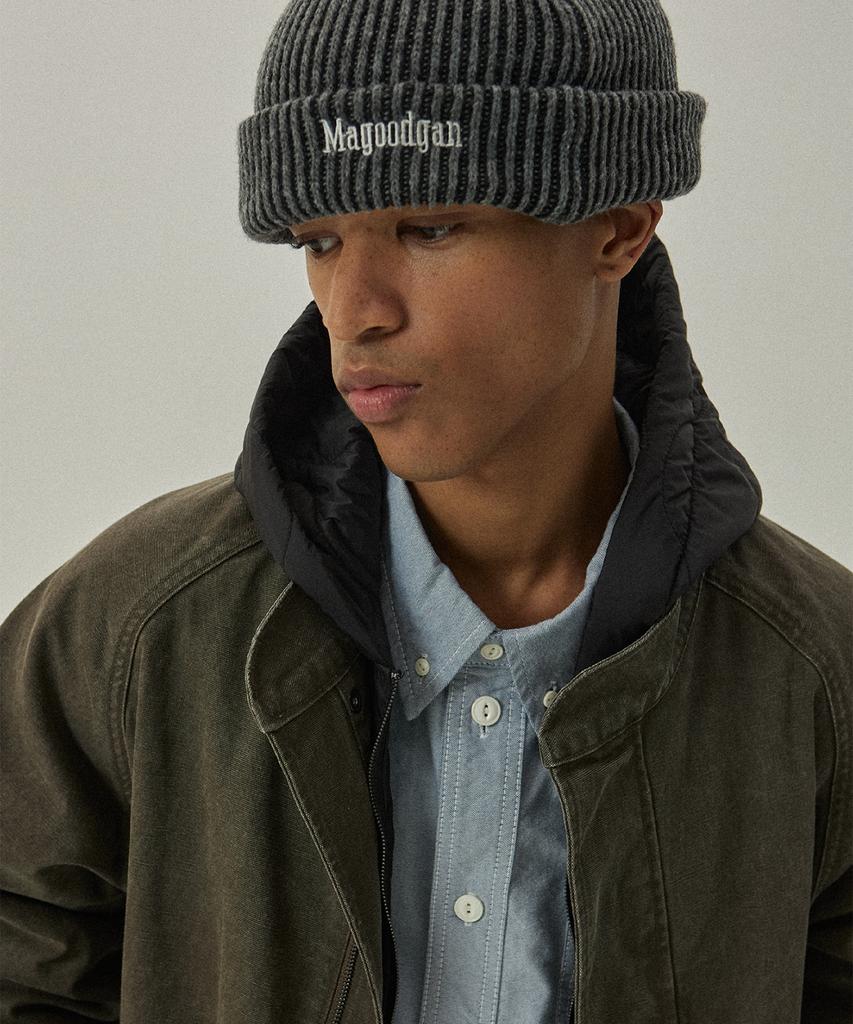 MAGOODGAN Headwear 9316 Melange Black Knit Beanie