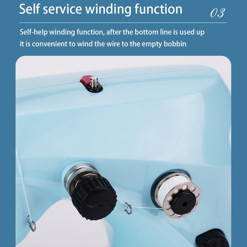 Nähmaschine Haushalt Elektrische Mit Nachtlicht Fuß Pedal DIY Manuelle Patchen Handarbeiten Maschine