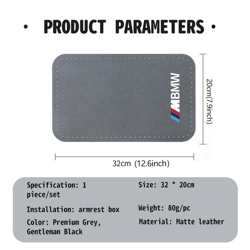 XPOV8 Universal Car Seat Protection Center Console Armrest Mat For BMW M Performance Alpina M3 M5 M6 X1 X3 X4 X5 G20