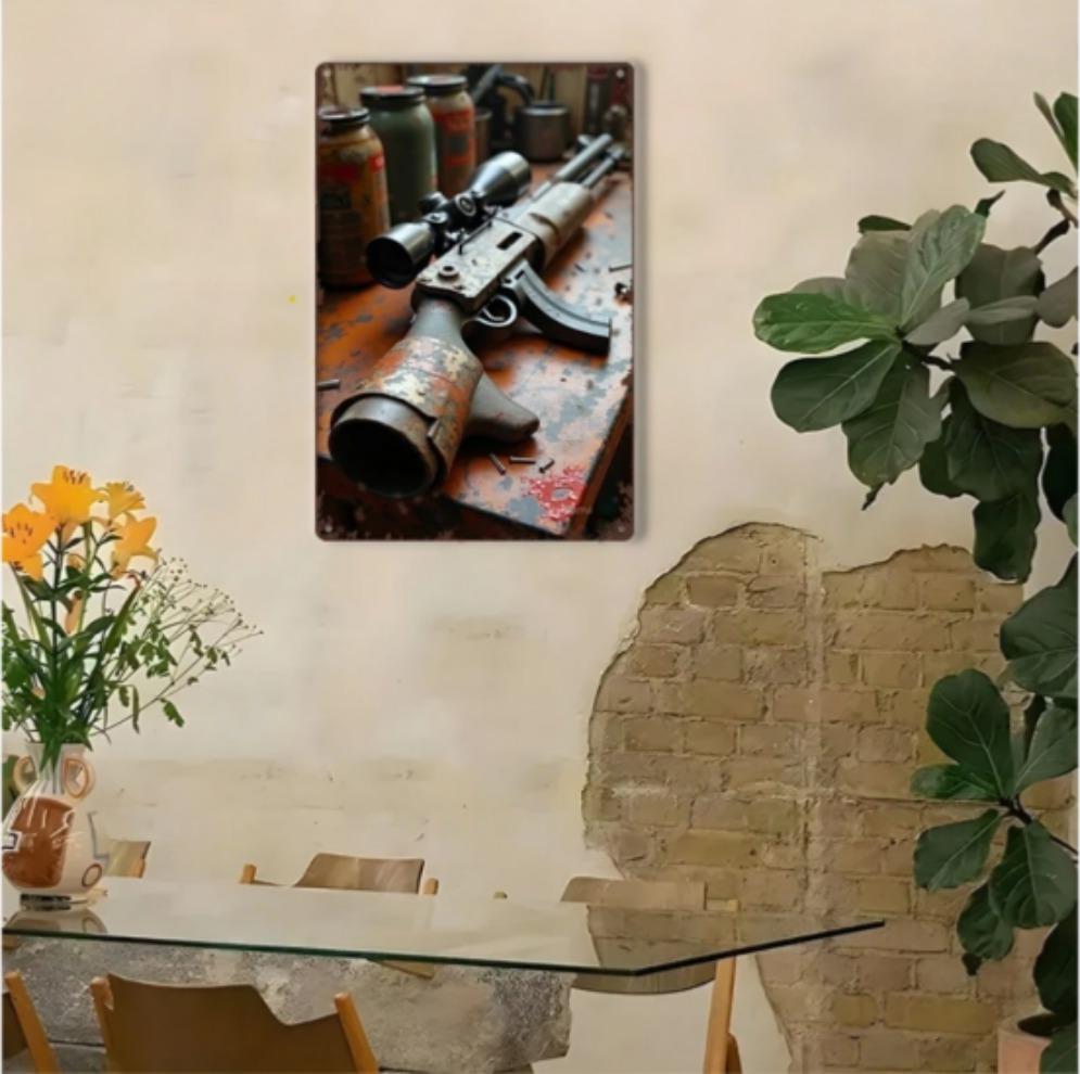 True Man's Toys1PC 2D Flat 8*12inch Metal Sign Rustic  Scene Vintage Style Metal Art Decor