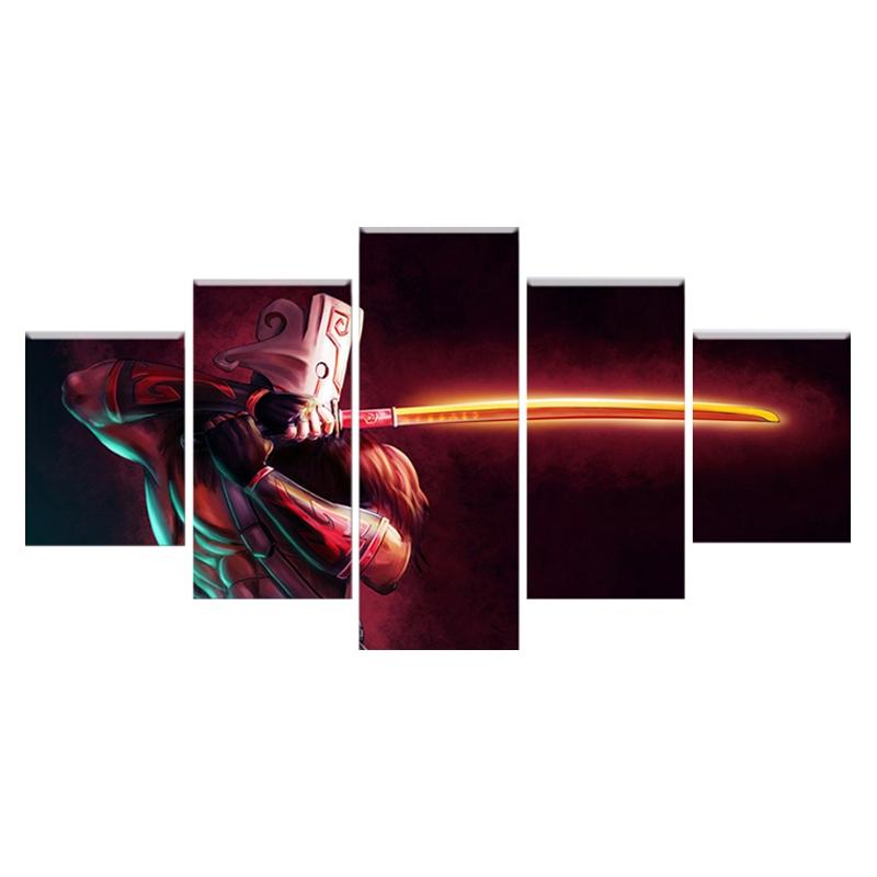 

Современная картина на холсте, модульный игровой постер, 5 шт., 2 DotA Juggernaut, настенное искусство, домашний декор, печатная картина для комнаты для мальчиков 30x40cm*2 30x60cm*2 30x80cm*1
