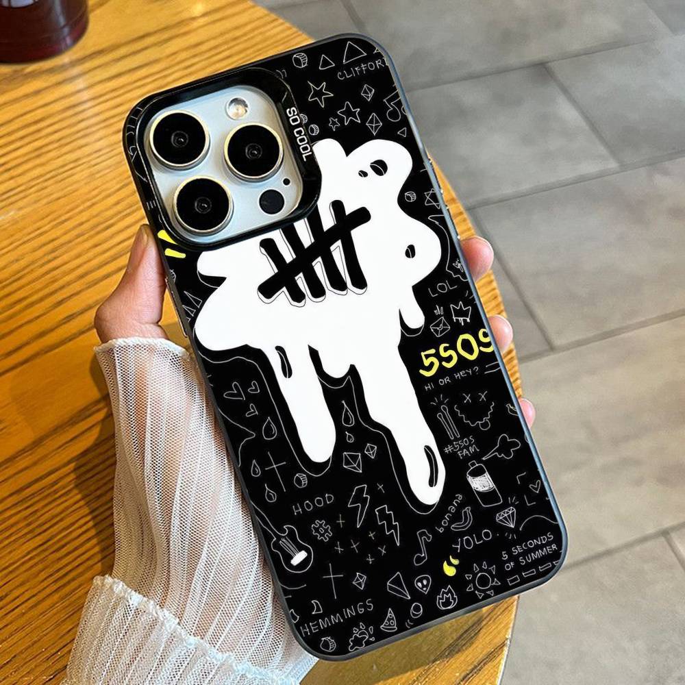 S-SecondS of SummerS 5SOS-Fans Phone Case For iPhone 16 17 15 14 12 13 Pro Max Black Candy Matte Shockproof Cover