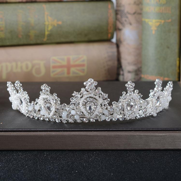 

Свадебные украшения корейский просо бисер корона стразы тиара аксессуары для волос невеста свадебная шпилька свадьба