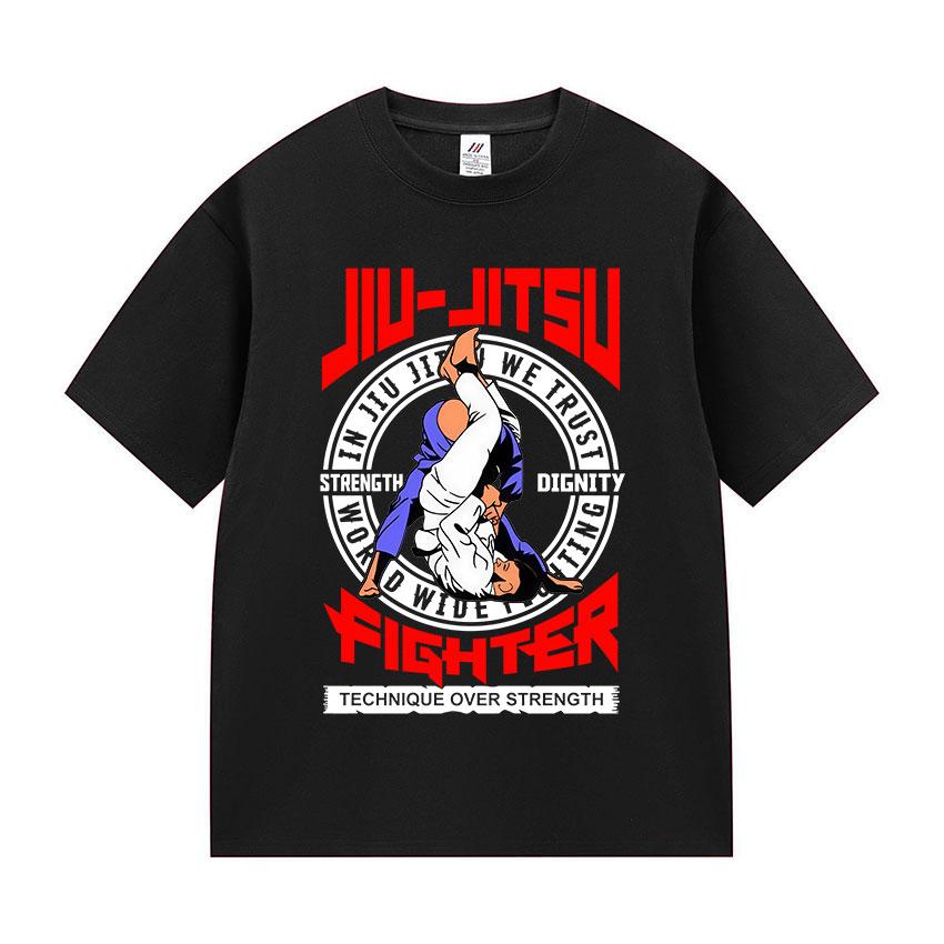 Jew-Jitsu Jewish Judo Karate Funny Meme Print T Shirt Men's Clothing Vintage Oversized T Shirts Fashion High Quality Cotton Tees