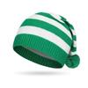 Christmas Hat Knitted Hat With Red And Green Stripes And Fur Ball Long Tail Hat Christmas Hat Old Man Hat