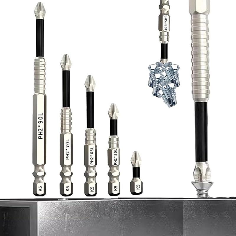 K5 Anti Slip Bits, High Magnetic Screwdriver Drill Bit Set, 5/6/9 Pcs Strong Magnetic Anti-Slip Durability Screwdriver Set, Electric Precision Anti