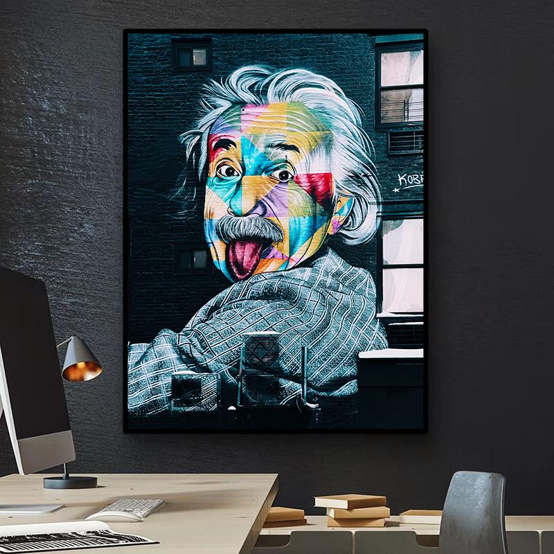 Einstein'ın Rüyası Bir Renk Teorisi Duvar Sanatı Tuval Poster Baskılar modern ev dekorasyonu Duvar Resimleri için Oturma Odası Dekor