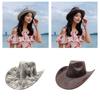 Vintage Pattern Cowboy Hats Lightweight Cap Outdoor Practical Costume Accessory Adventures Hat For Men Women