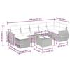 VidaXL Garden Lounge Set 8 Pcs with Grey Cushions Wicker 3325617