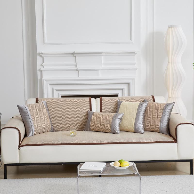 Summer Rattan Mat Sofa Cushion Mat Mat Anti-slip Summer Simple Ice Silk Mat Sofa Cover Cover Seat Cushion
