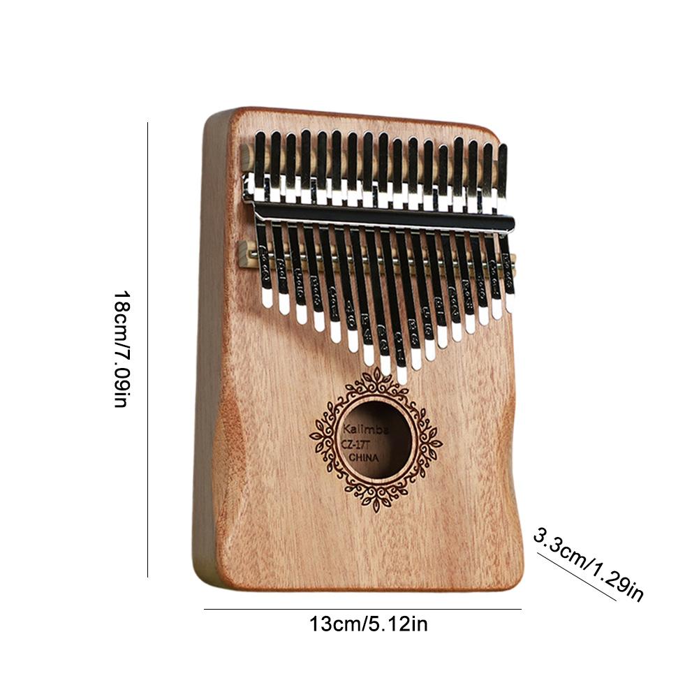 8/17 Keys Mini Kalimba Wooden Thumb Piano Finger Piano Musical Instrument Portable Exquisite Gift Set for Kids Adults Beginners