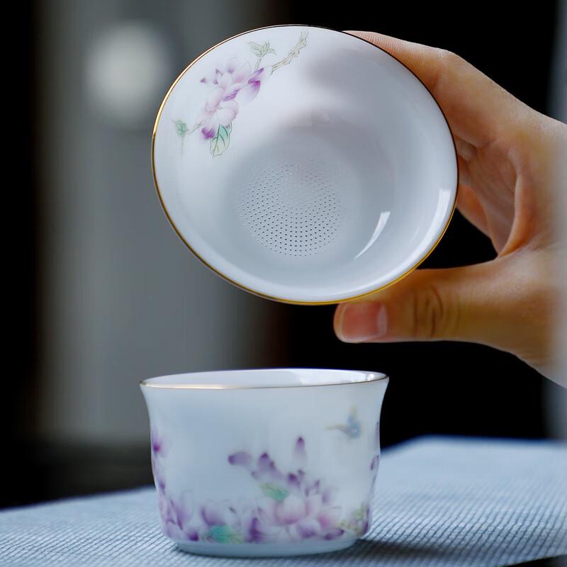 Чайный сервиз из керамики «Цветущая баухиния Ча Сюнь»