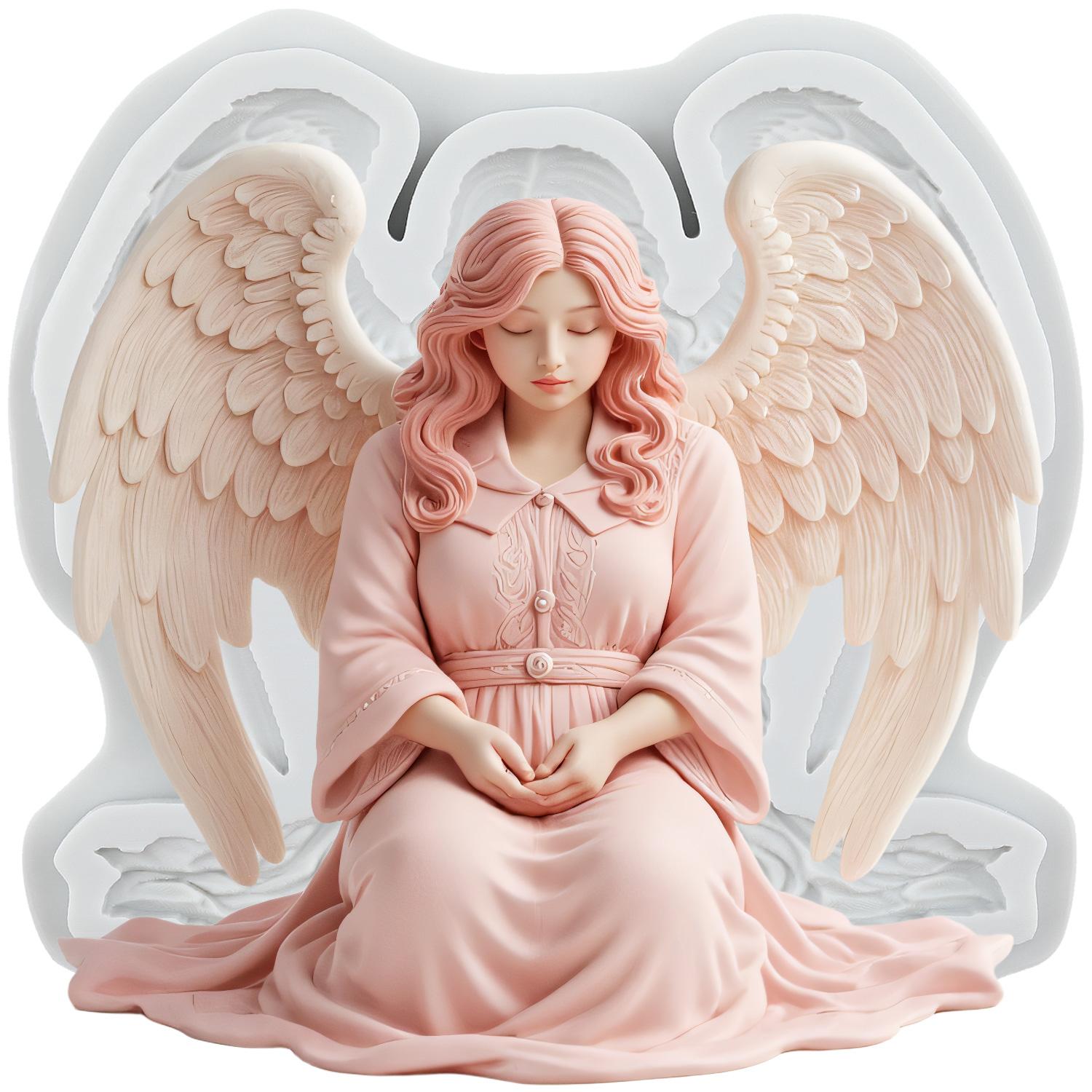 

Ангел Силиконовые формы Крылья Форма для мастики Инструменты для украшения торта Топпер для кекса Шоколадные конфеты Рукоделие Сахарная паста Полимерная глина серый