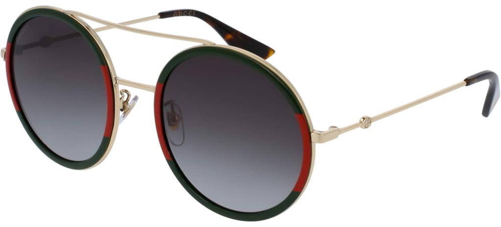 GUCCI GREEN ROUND UNISEX SUNGLASSES red and green lenses Unisex Made in Japan gg0061s-003 GOLD/RED Gold,