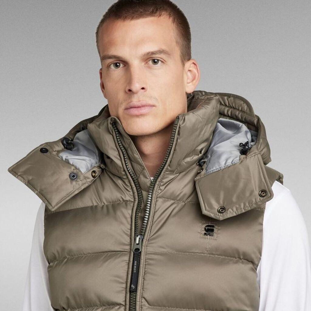 Winter Jacket G-Star G-Whistler Padded Hooded Vest (d20101-d199) Turf
