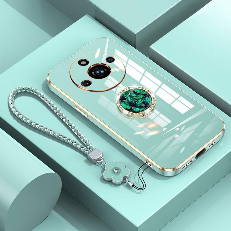 

Чехол Realme 11 Pro 5G, роскошное кольцо с бриллиантами для OPPO, чехол для телефона Realme 11 Pro+ 5G 2023 с покрытием из шнурка, чехол Realme11 4G Realme11 5G&Case & Holder светло-зеленый