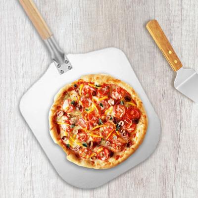 Lopatka na pizzu 12palcová Pizza Food Grade Skládací Tepelně odolná Nerezová dřevěná rukojeť Rozšířený hladký povrch Vysoká pevnost Odnímatelná hlava Stabilní