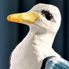 Seagull Statue with Base Desktop Ornament Artwork Creative Animal Sculpture Sea Bird Figurine for