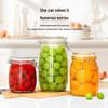 Glass Sealing Jar with Stainless Steel Buckle for Food Storage - Ideal for Tea, Grains, and Cereals In the Kitchen