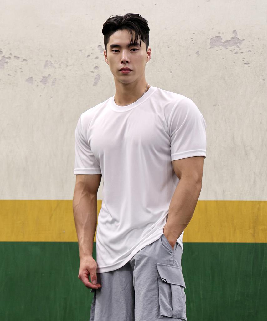 Beullaegmonseuteopis [3Pack] Plain Interlock Functional Cooling Short Sleeve T-Shirt 3P (Type A)