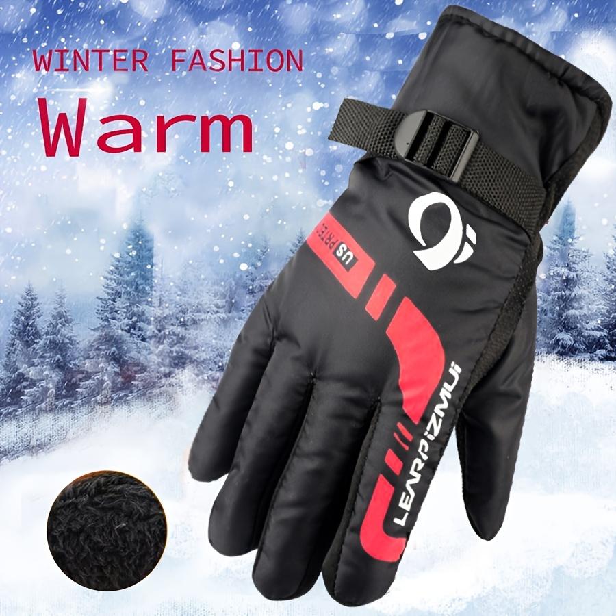 

1 пара Теплых и Ветрозащитных Перчаток для Верховой Езды для Мужчин и Женщин, Зимние Утепленные Перчатки для Мотоцикла, Лыж, Защиты от Холода