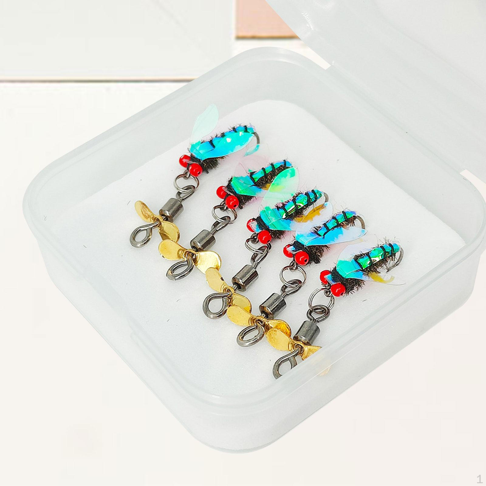 

5 штук Рибальські приманки Муха Суха приманка Портативна Водонепроникна Поверхнева імітація для Style A