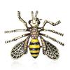 Exquisite Women Men Little Bee Fashion Crystal Brooch Decoration Rhinestone Insect Series Enamel Brooches Pins Accessories