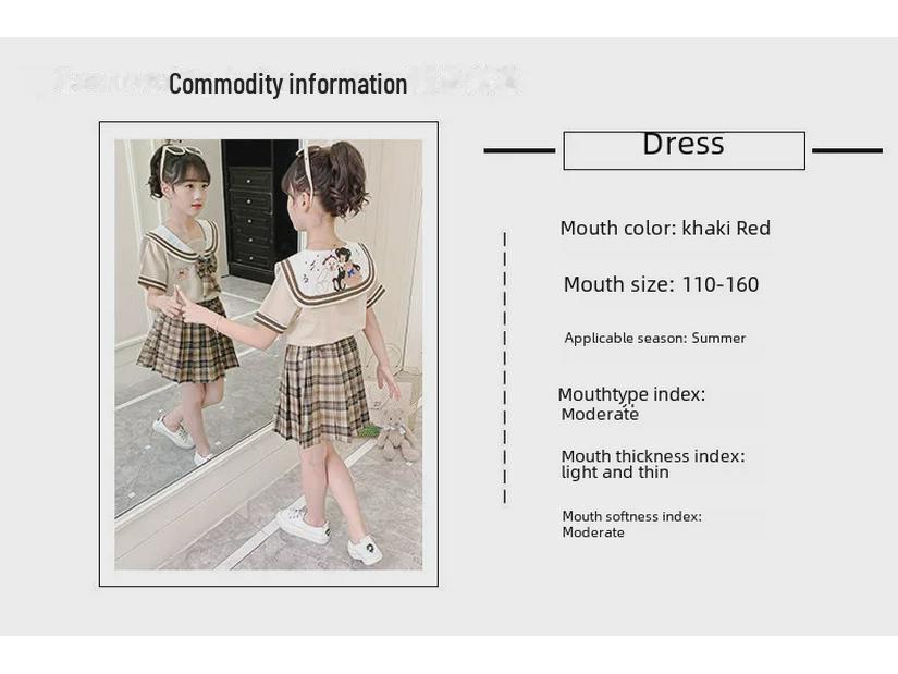 Summer JK Uniform Set: Trendy Girls' College Style Two-Piece Suit with Skirt