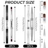 2 Pcs Gel Builder Brush, Double Ended Nail Art Brushes Hard Gel Brush French Manicure Brushes with Transparent Pen Box for Home DIY Salon Design