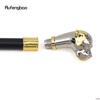 Golden Silver Dog Handle Luxury Pattern Pekingese Stick Party Fashion Walking Stick Decorative Cospaly Cane Knob Crosier 92cm