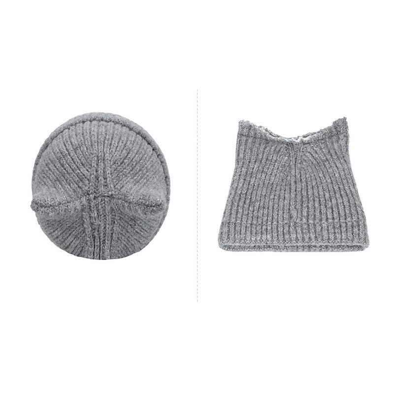 Winter Bow Cat Ear Knitted Wool Hat Women's Warm Ear Protection Hat