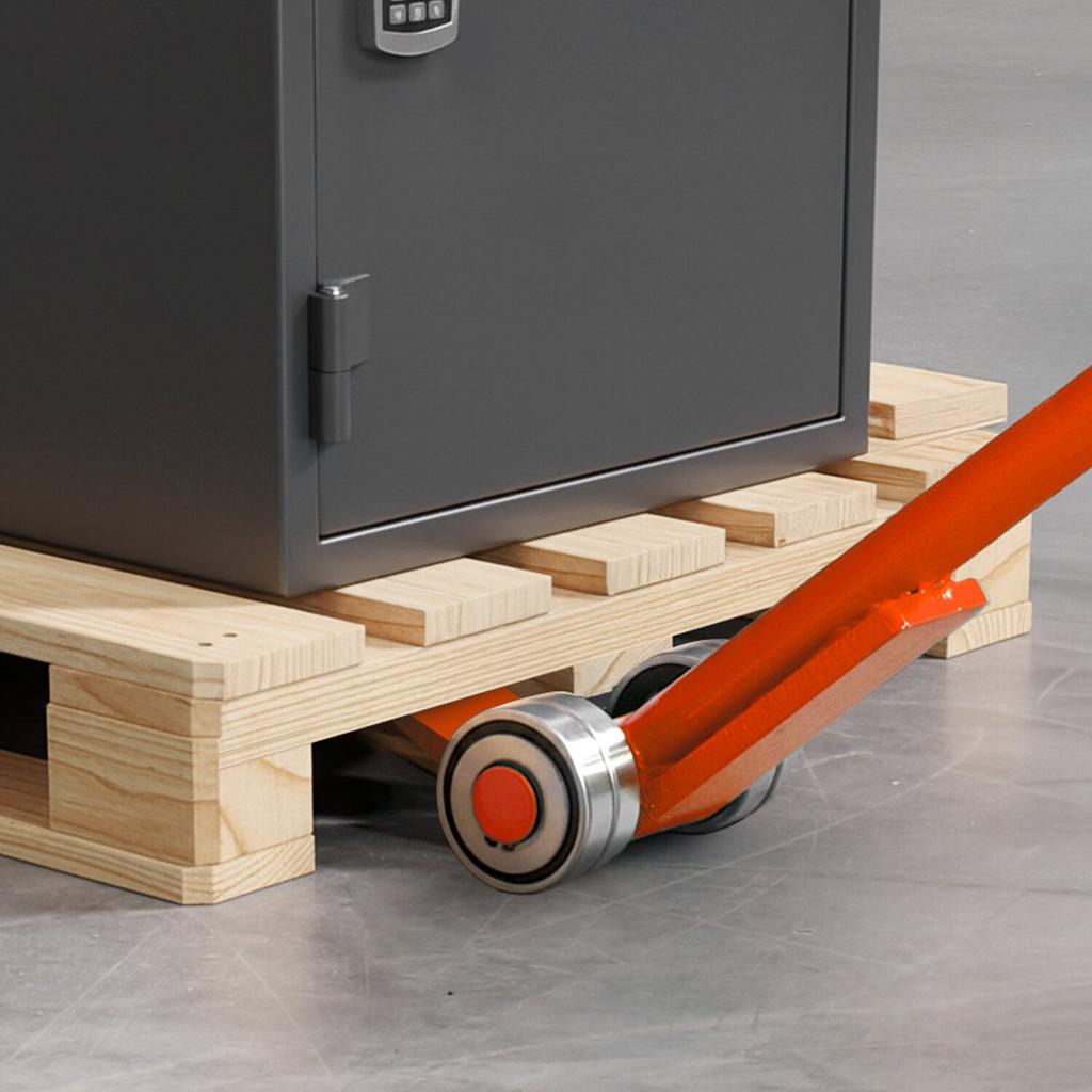 Prylever Bar, 4990 kg Weight Capacity, 1.7 m Carbon Steel Handle Lever Dolly, Pry Lever Bar with Wheels for Large Pallets, Heavy Items, Concrete