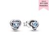 Sea Aqua Blue Eternity Circle Stud Earrings  March  292334c09