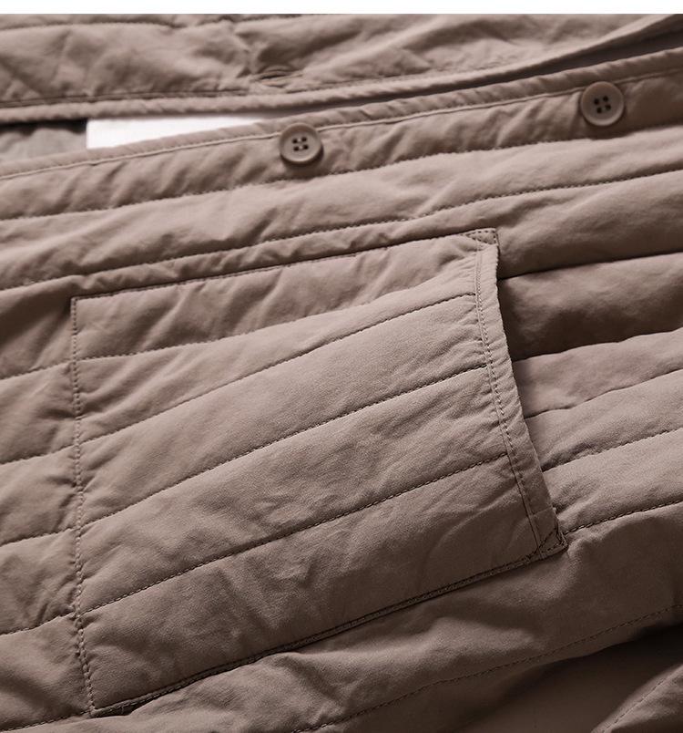 Italienische Damen Europäischer Stil Gerippte Kapuzen-Daunenjacke - Modische High-End Baumwoll-Oberbekleidung
