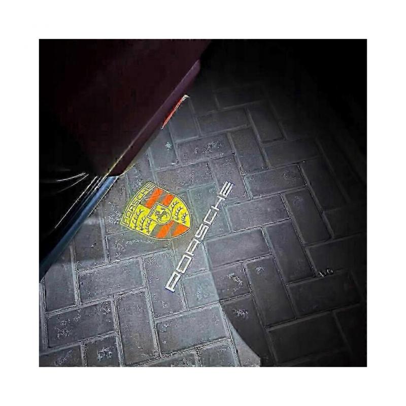 For Porsche Cayman Boxster Cayenne Macan 991 718 Led Logo Projector Hd