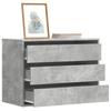 VidaXL Corner Chest of Drawers Concrete Grey 80x41x58 Cm Engineered Wood, Chest of Drawers with Drawers, Filing Cabinet, Cabinet with Drawers, Cabinet of 852855