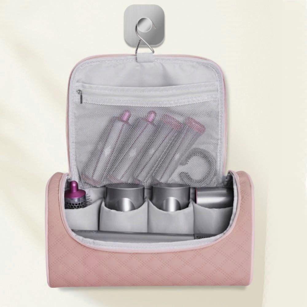 Einfarbige Lockenwickler-Tasche mit Doppelreißverschluss, Aufbewahrungspouch für Glätteisen, Reise