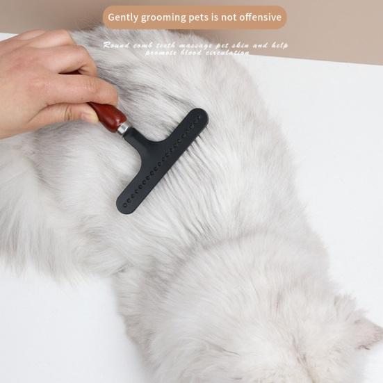 Cleaning Brush Ergonomics Nail Rake Shape Streamlined Comfortable Grip Remove Hair Wooden Carpet Cleaner Hair Brush