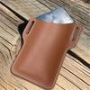 Men Phone Bag Wear-resistant Vintage Faux Leather Retro Portable Waist Bag for Outdoor
