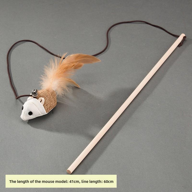 

Игрушка для кошек, палочка-дразнилка для кошек, котенок, игрушка-рыба, деревянная палочка-дразнилка для кошек, игрушка для кошек, мышка, принадлежности для кошек