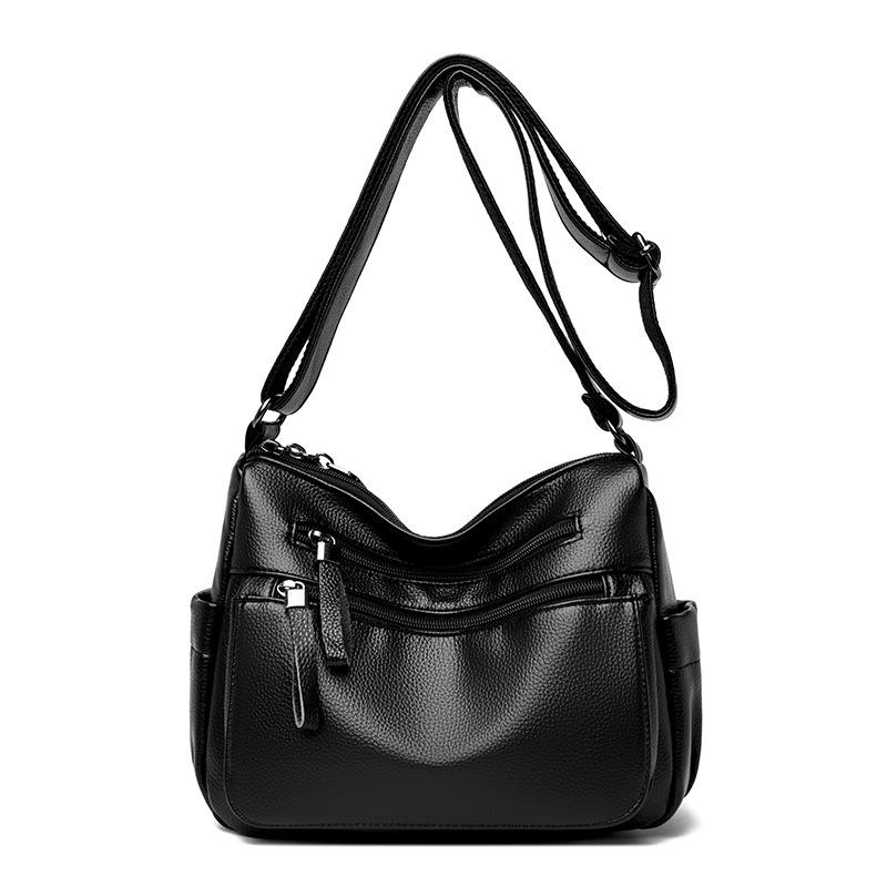 

Сумки для женщин Европейская и американская модная женская сумка через плечо с множеством карманов Легкая однотонная женская сумка через плечо в стиле ретро